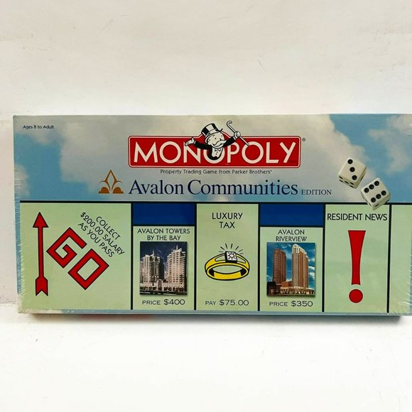 Vintage Monopoly Avalon Communities Edition Board Game Hasbro New Sealed - Picture 1 of 7